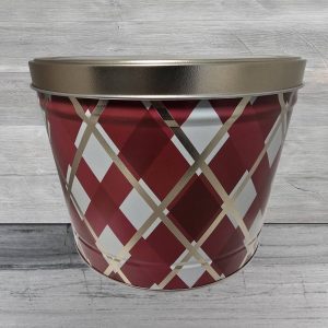 2 gallon burgundy diamonds tin