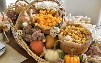 Popcorn Creations for Thanksgiving: Cornucopias, Centerpieces & More